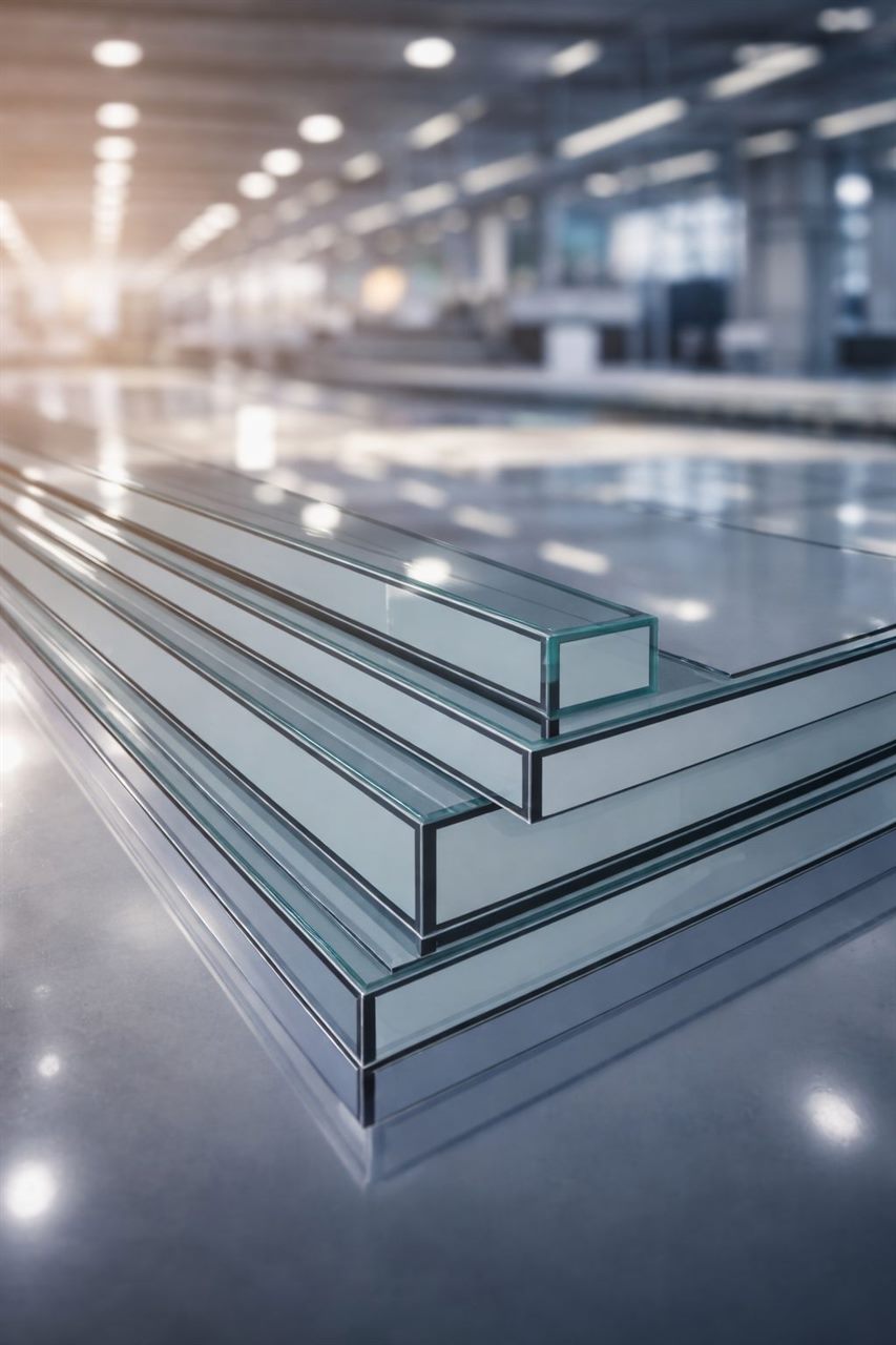 Листы обработанного стекла с полированной кромкой